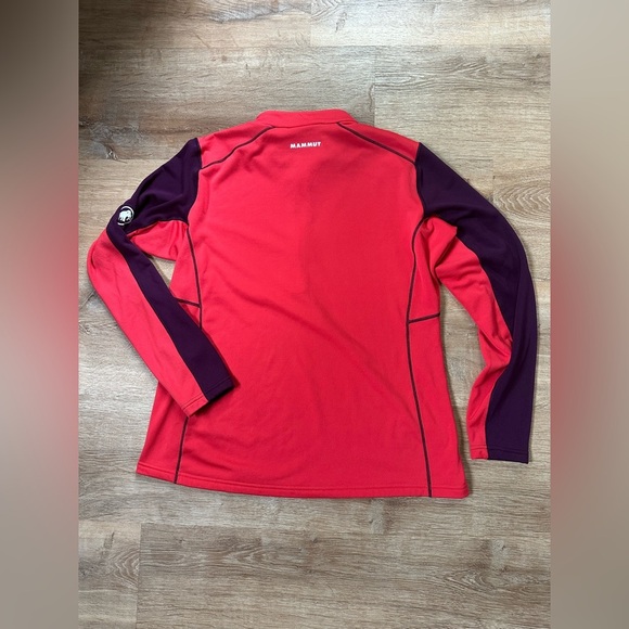 Mammut Aenergy Polartec Baselayer Half Zip Long Sleeve Size XL Red and Purple - Picture 4 of 11